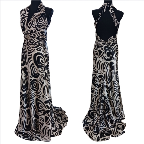 Betsy & Adam Dresses & Skirts - Betsy & Adam Halter Satin Mermaid Gown